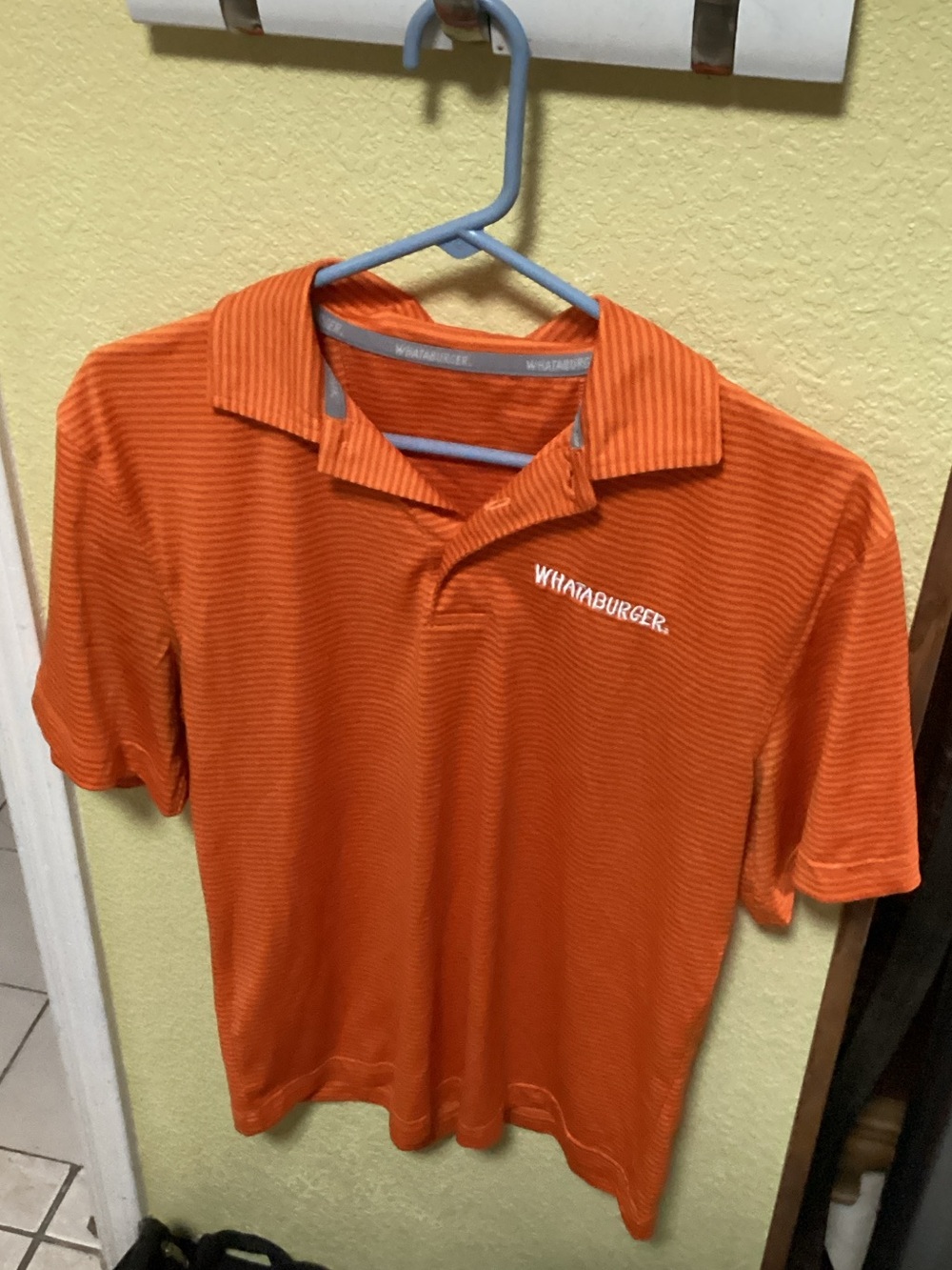 Whataburger Men's Orange Short-Sleeve Polo